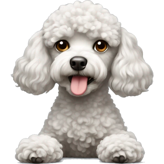 Small poodle laying down emoji