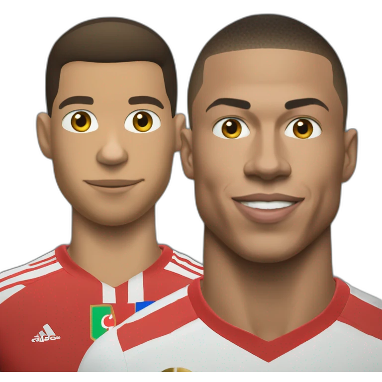 Ronaldo avec mbappe emoji