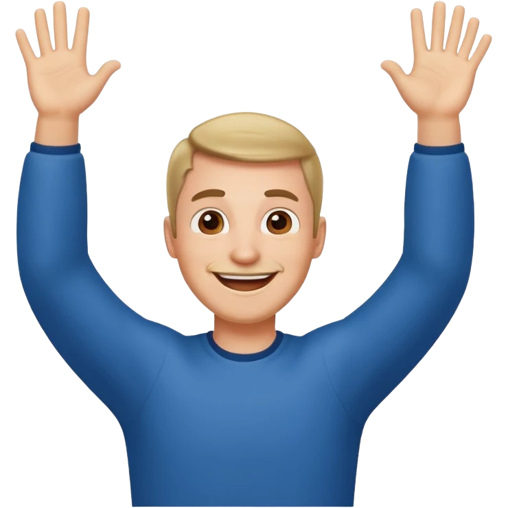 happy dad raising arms emoji