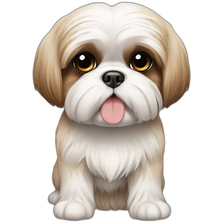 Dog American Shih Tzu full-body emoji
