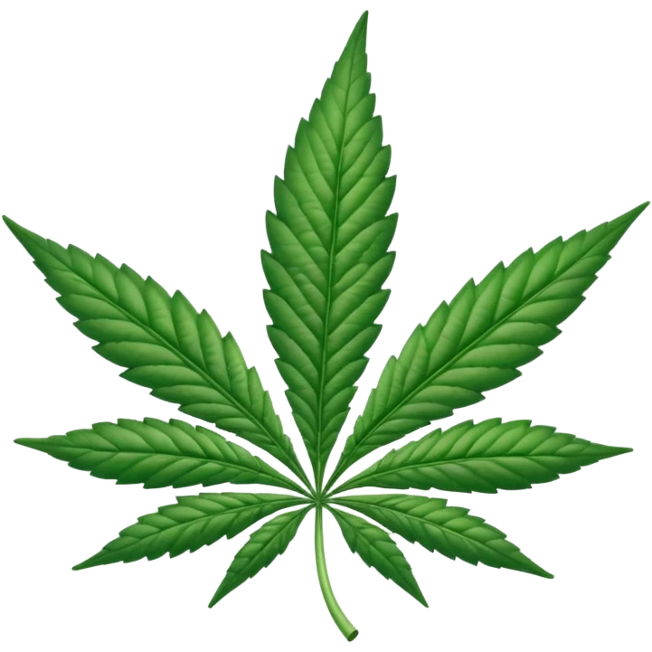 Cannabis leaf with rotation design on our emoji
