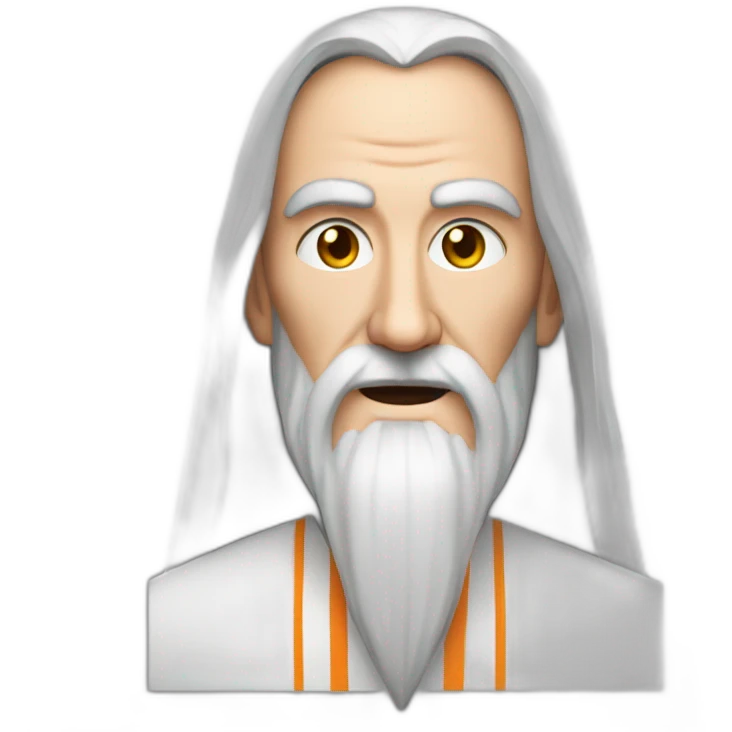 Saruman with orange emoji