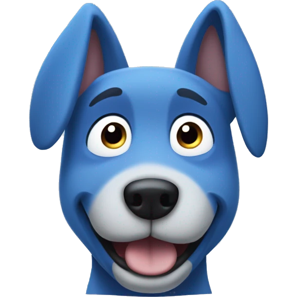 Blue dog from BLUEY tv series emoji