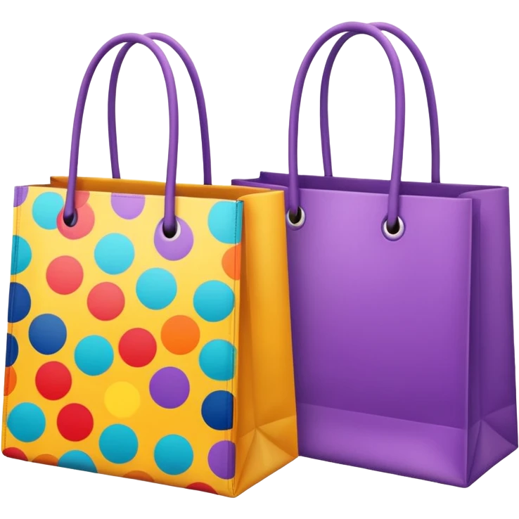 2 beautiful shopping bag emoji