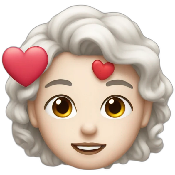 Love with human face emoji