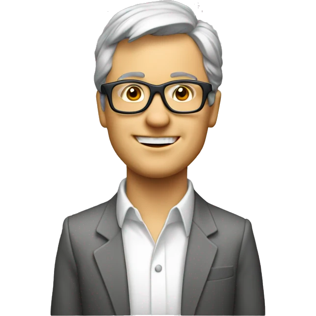 a computer geek from the '80s emoji