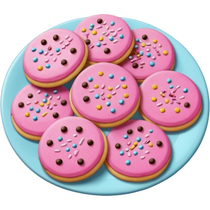 Natale rosa, biscotti estetico  emoji