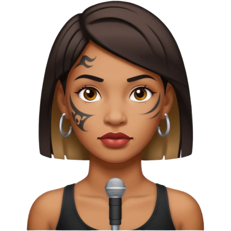 Mike Tyson neck tattoo on girl emoji