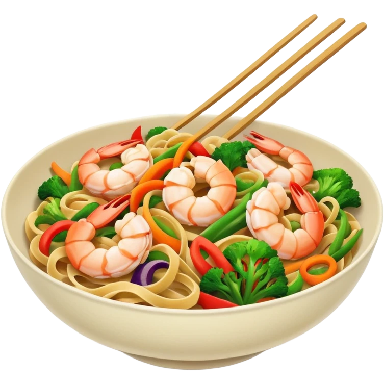 prawn stir-fry noodles emoji