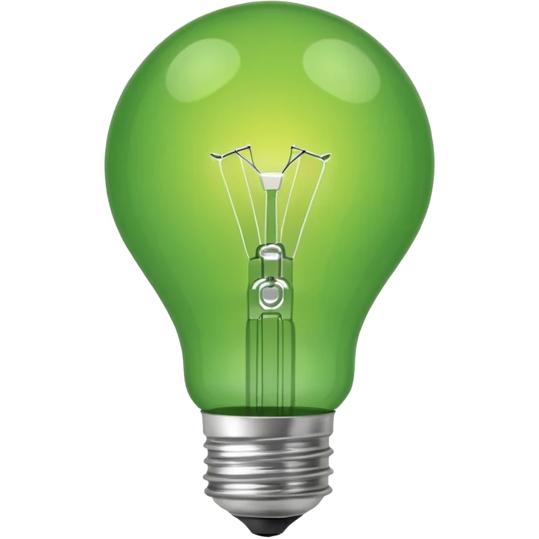 Small icon emoji of idea bulp, minimum details, green #36a767 main color emoji