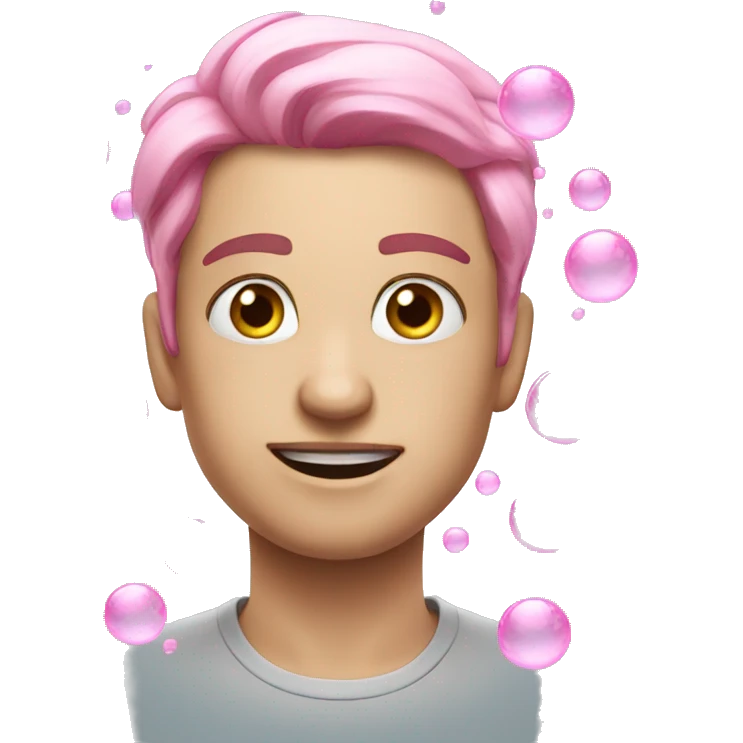 Pink bubbles emoji