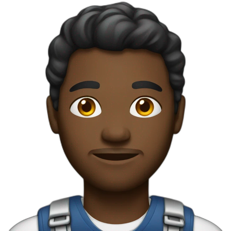 Black worker emoji