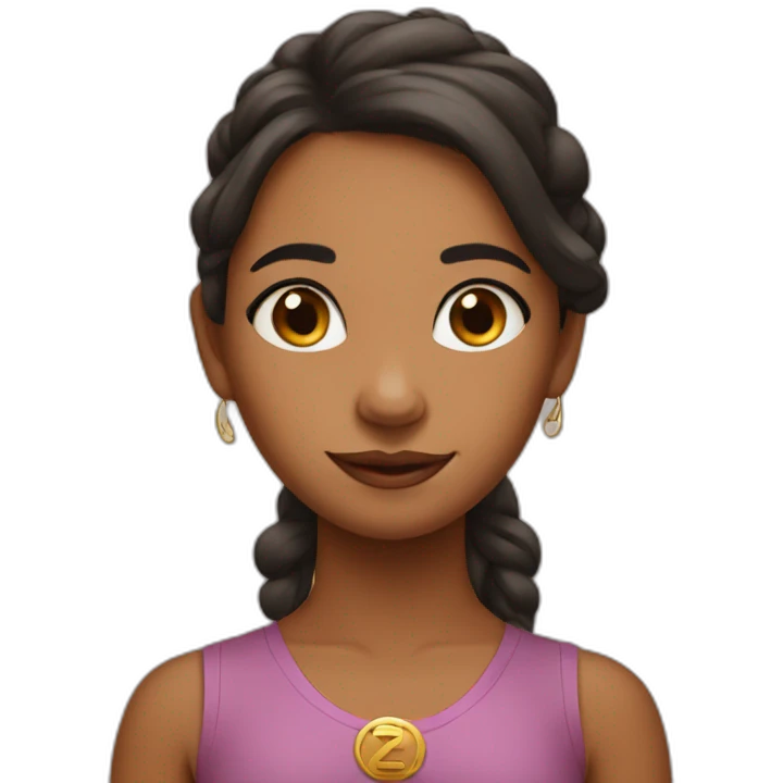 gen Z yogi girl emoji