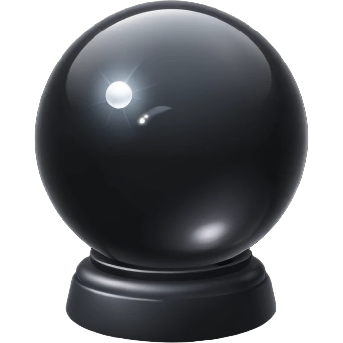 all black crystal magic ball emoji