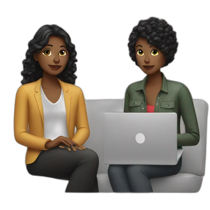 2 women designers with laptop emoji