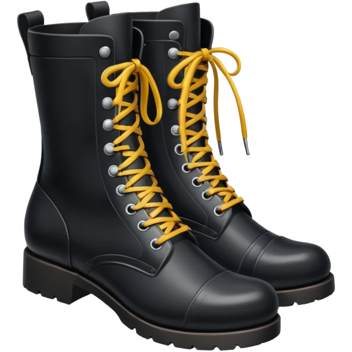 A pair of black boots emoji