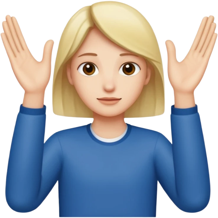 La H con las manos emoji