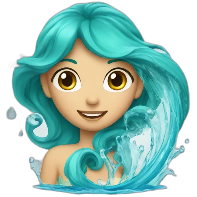 Une sirène dans l eau emoji