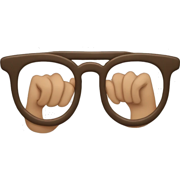 glasses with index fingger up emoji