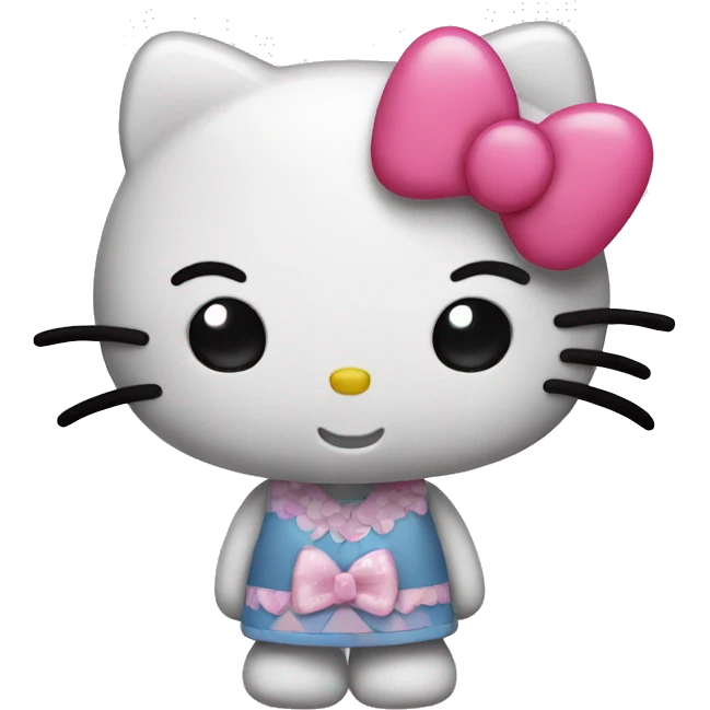 hello kitty in love emoji