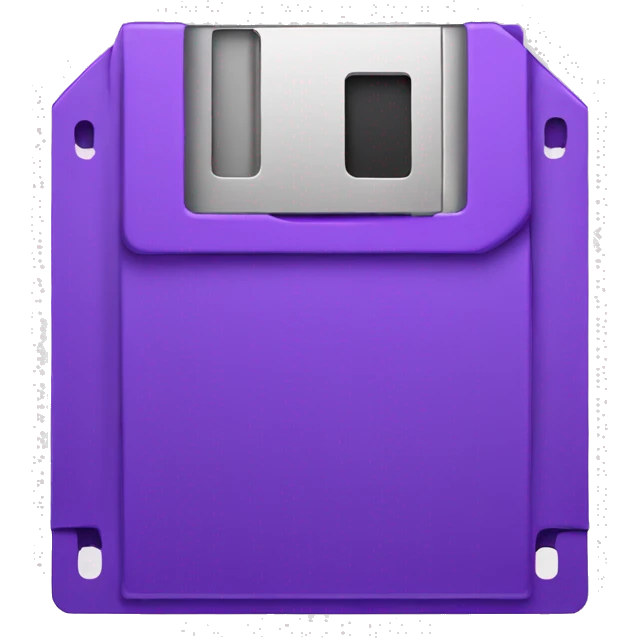 purple floppy disk emoji
