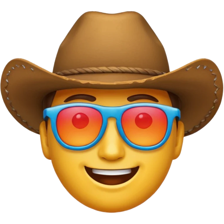 Cowboy emoji merget with other eomijs emoji