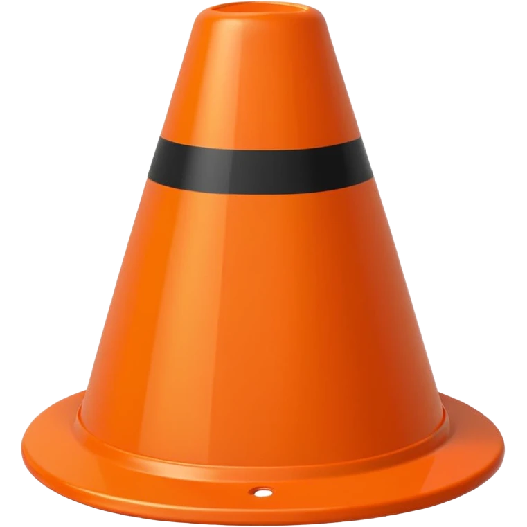 Orange construction cone emoji