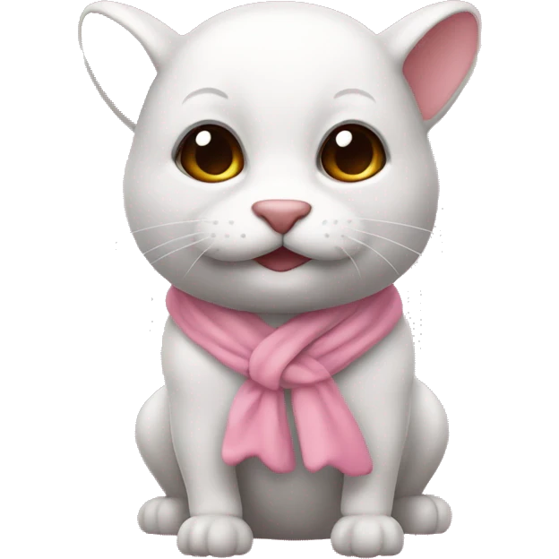 Coelho com laço rosa emoji