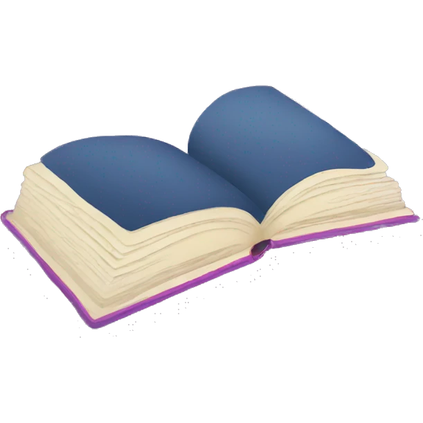 Open book with rainbow emoji