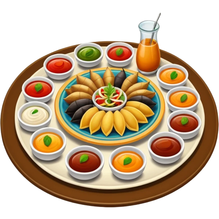 A plate of exotic food emoji