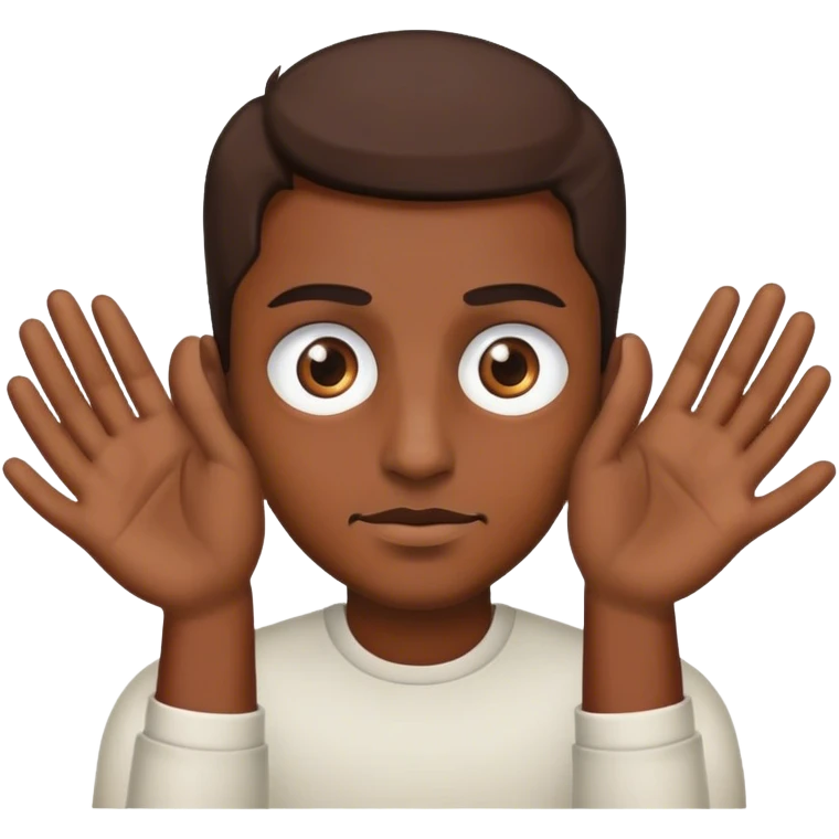 guy with  hands and eye and eyes emoji