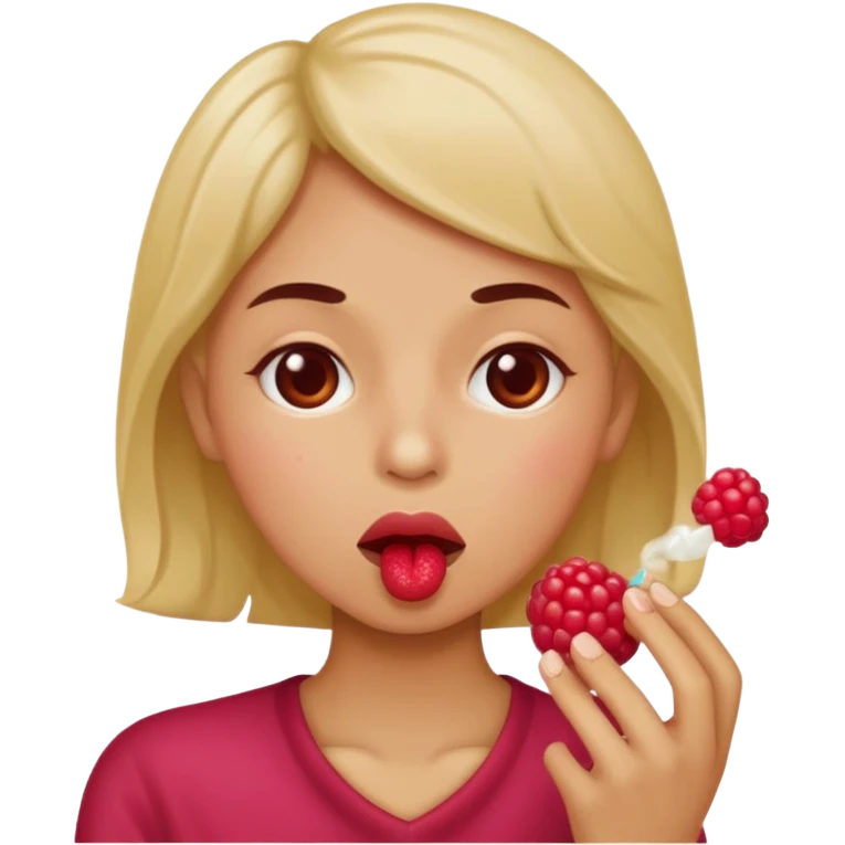 face blowing a raspberry emoji