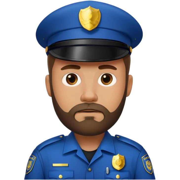 man police with beard emoji