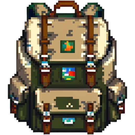 white hiking camping backpack emoji
