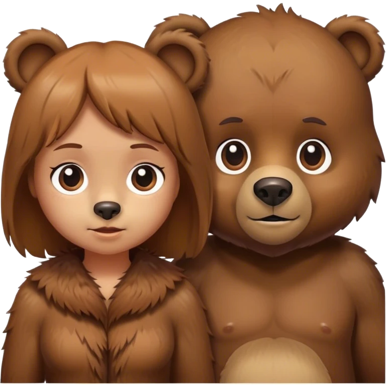 1girl bear and 1boybear emoji
