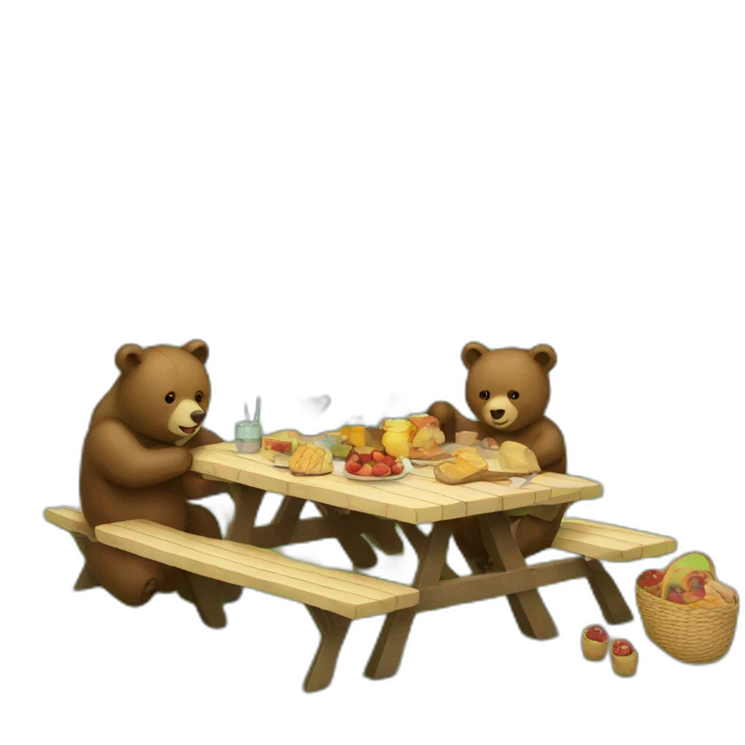 Bear picnic emoji