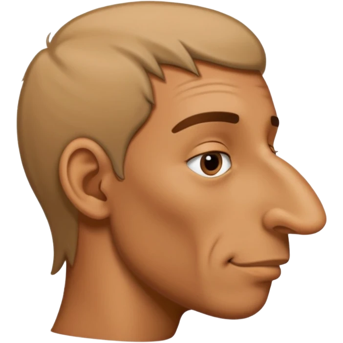  big nose, side view emoji