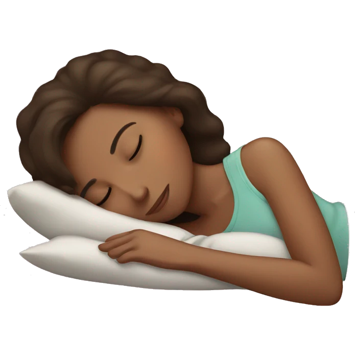 Brunette girl sleeping emoji