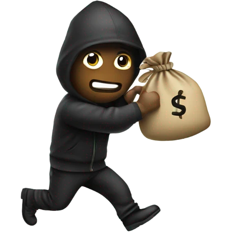 Robber with a money bag emoji