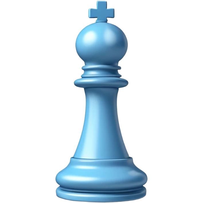 
chess bishop piece object, classic bishop shape with top slit, 3D cartoon, glossy material, soft shadow, mobile game icon style, centered, clean background, no text, no watermark
 emoji