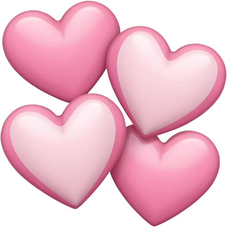 corazones blancos  y rosado emoji