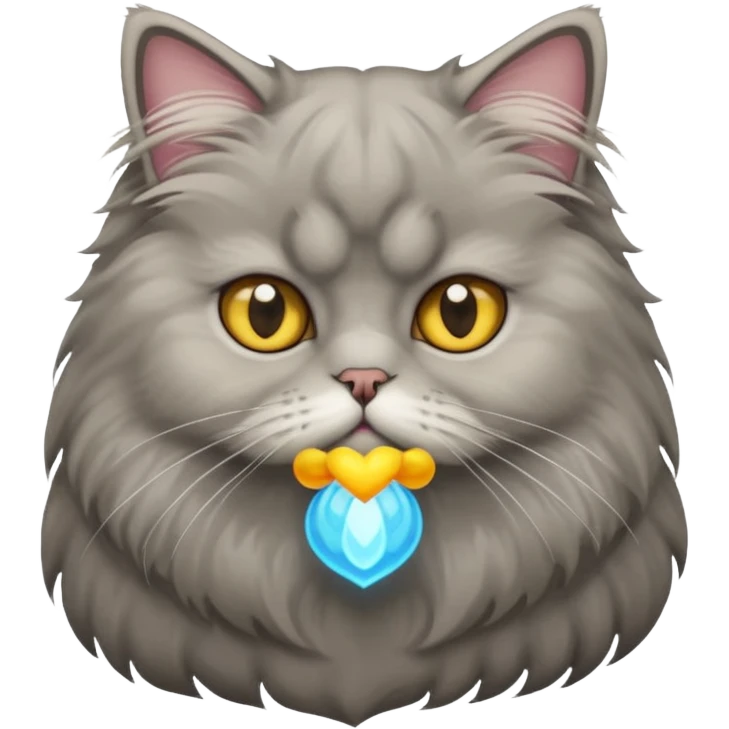 Persion cat gray color emoji