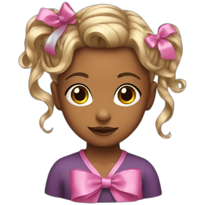girl with ribbons in hair emoji