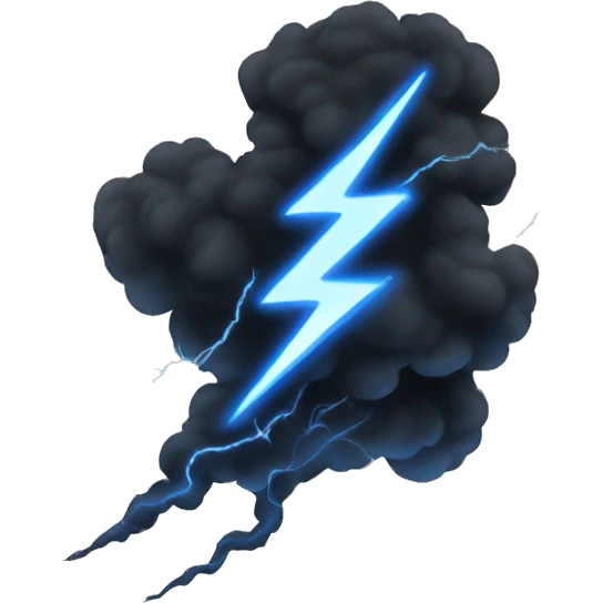 black storm lightning   emoji