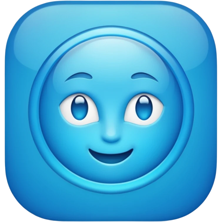 Certified blue color emoji