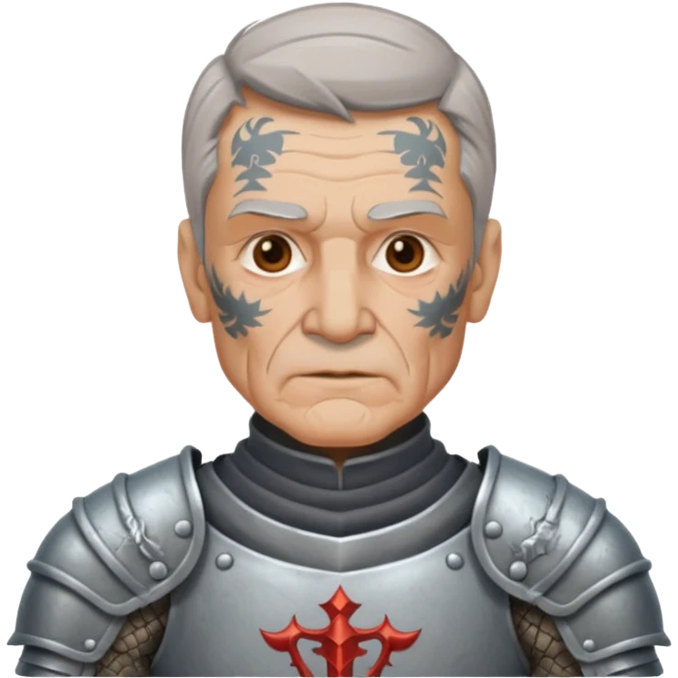 elderly tattooed knight emoji