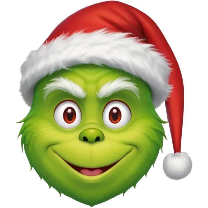The grinch with santa hat emoji