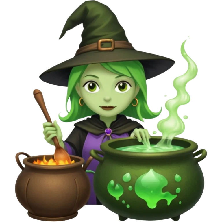 green witch cooking potion emoji