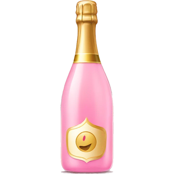 Pink Prosecco bottle emoji