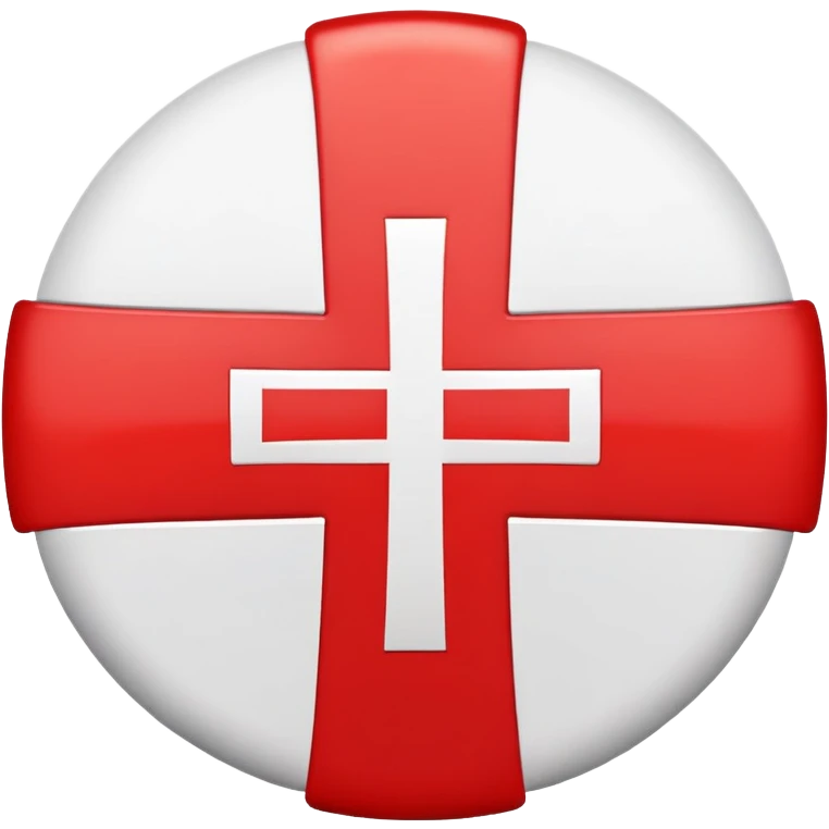 Red Cross medical symbol on white background emoji